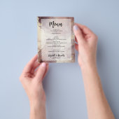 Budget Marble Wedding Menu (Hand)
