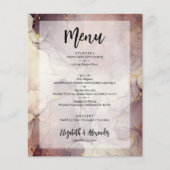 Budget Marble Wedding Menu (Voorkant)