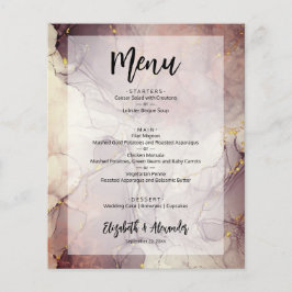 Budget Marble Wedding Menu