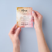 Budget Marble Wedding Menu Flyer (Hand)