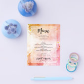 Budget Marble Wedding Menu Flyer (Enkel)