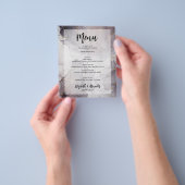 Budget Marble Wedding Menu Flyer (Hand)
