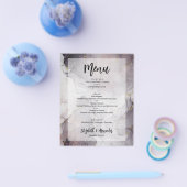 Budget Marble Wedding Menu Flyer (Enkel)