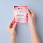 Budget Marble Wedding Menu Flyer (Hand)