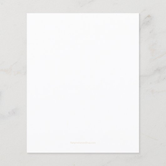 Budget Marble Wedding Menu Flyer (Achterkant)