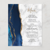 Budget Marine Blauw Goud Agaat Marmer Bruiloft Men (Voorkant)