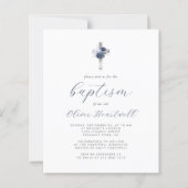 Budget Marine Blauw Zilver Bloemen Kruis Jongens D (Voorkant)