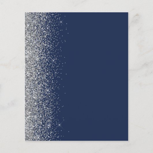 Budget Marine Blauw Zilver Glitter Edge Wedding Me (Achterkant)