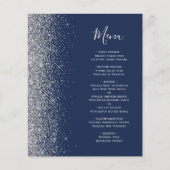 Budget Marine Blauw Zilver Glitter Edge Wedding Me (Voorkant)