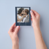 Budget Marine Blauwe bruiloft Dank u kaart (Hand)