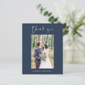 Budget Marine Blauwe Huwelijk Dank u Foto (Staand voorkant)