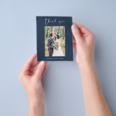 Budget Marine Blauwe Huwelijk Dank u Foto Flyer (Hand)