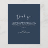 Budget Marine Blauwe Huwelijk Dank u Foto Flyer (Achterkant)