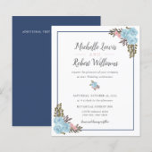 BUDGET marine Blue Pink Floral bruiloft (Voorkant / Achterkant)