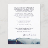 Budget marine na Elopement Party bruiloft uitnodig (Achterkant)