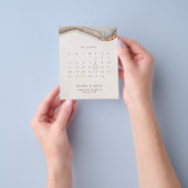 BUDGET Marmer Calendar Arch Save the Date Flyer (Hand)