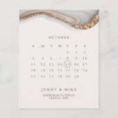 BUDGET Marmer Calendar Arch Save the Date Flyer (Voorkant)