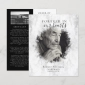 BUDGET Marmer Photo Funeral Programme (Voorkant / Achterkant)