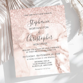 Budget Marmer Roos Gold Glitter Weddenschap