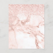 Budget Marmer Roze Gouden Glitter Bruiloft Uitnodi (Achterkant)