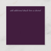 Budget Maroon Pink Floral Wedding Sjabloon (Achterkant)