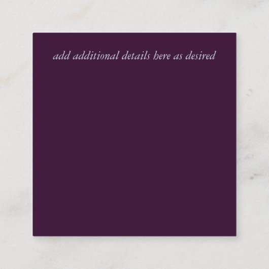 Budget Maroon Pink Floral Wedding Sjabloon (Achterkant)