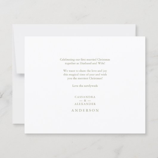 Budget Married & Merry Newlywed Photo Christmas (Achterkant)