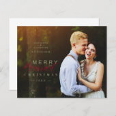 Budget Married & Merry Newlywed Photo Christmas  (Voorkant / Achterkant)