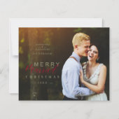 Budget Married & Merry Newlywed Photo Christmas (Voorkant)