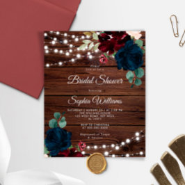 Budget Marsala & Navy Bridal Shower