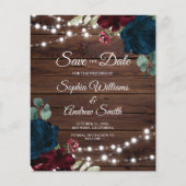 BUDGET Marsala & Navy Rustic Wood Bespaar op datum (Voorkant)