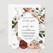 Budget Marsala Pink Terracotta Floral Wedding (Voorkant / Achterkant)