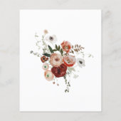 Budget Marsala Pink Terracotta Floral Wedding (Achterkant)