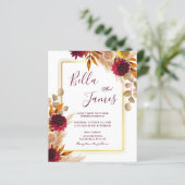 Budget Marsala Red Floral Wedding (Staand voorkant)