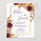 Budget Marsala Red Floral Wedding (Voorkant)