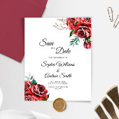 BUDGET Marsala Red Rose Rustiek Save The Date