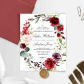 Budget Marsala Roos Floral Wedding