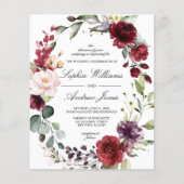 Budget Marsala Roos Floral Wedding (Voorkant)