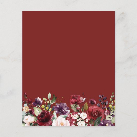 Budget Marsala & Roze Roze Baby shower Uitnodiging (Achterkant)