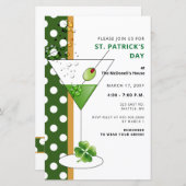 Budget Martini St Patricks Day Party Invitation (Voorkant / Achterkant)