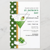Budget Martini St Patricks Day Party Invitation (Voorkant)