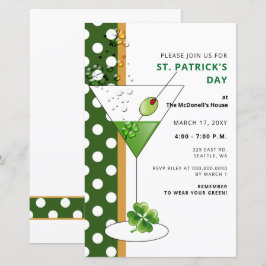 Budget Martini St Patricks Day Party Invitation