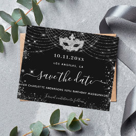 Budget maskerade partij zwart zilver opslaan de da