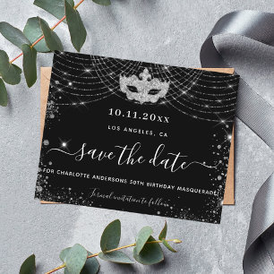 Budget maskerade partij zwart zilver opslaan de da