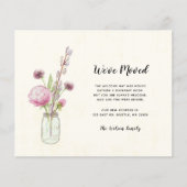 Budget Mason Jar We hebben nieuwe adreskaarten ver (Voorkant)