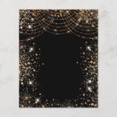 Budget masquerade black gold Sweet 16 uitnodiging (Achterkant)