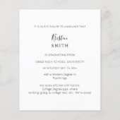 Budget Mastered It Gold Afstuderen Foto Announceme Flyer (Achterkant)