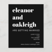 Budget Matisse Botanical Black Bold Wedding Invite (Voorkant)