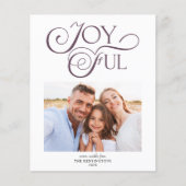 Budget Mauve Paars Joyful-kerstfoto (Voorkant)