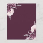 Budget Mauve Silver Floral Save the Date (Achterkant)
